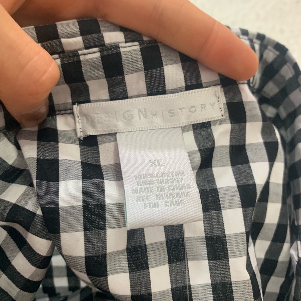Design history plaid gingham cold shoulder dress - Picture 4 of 4